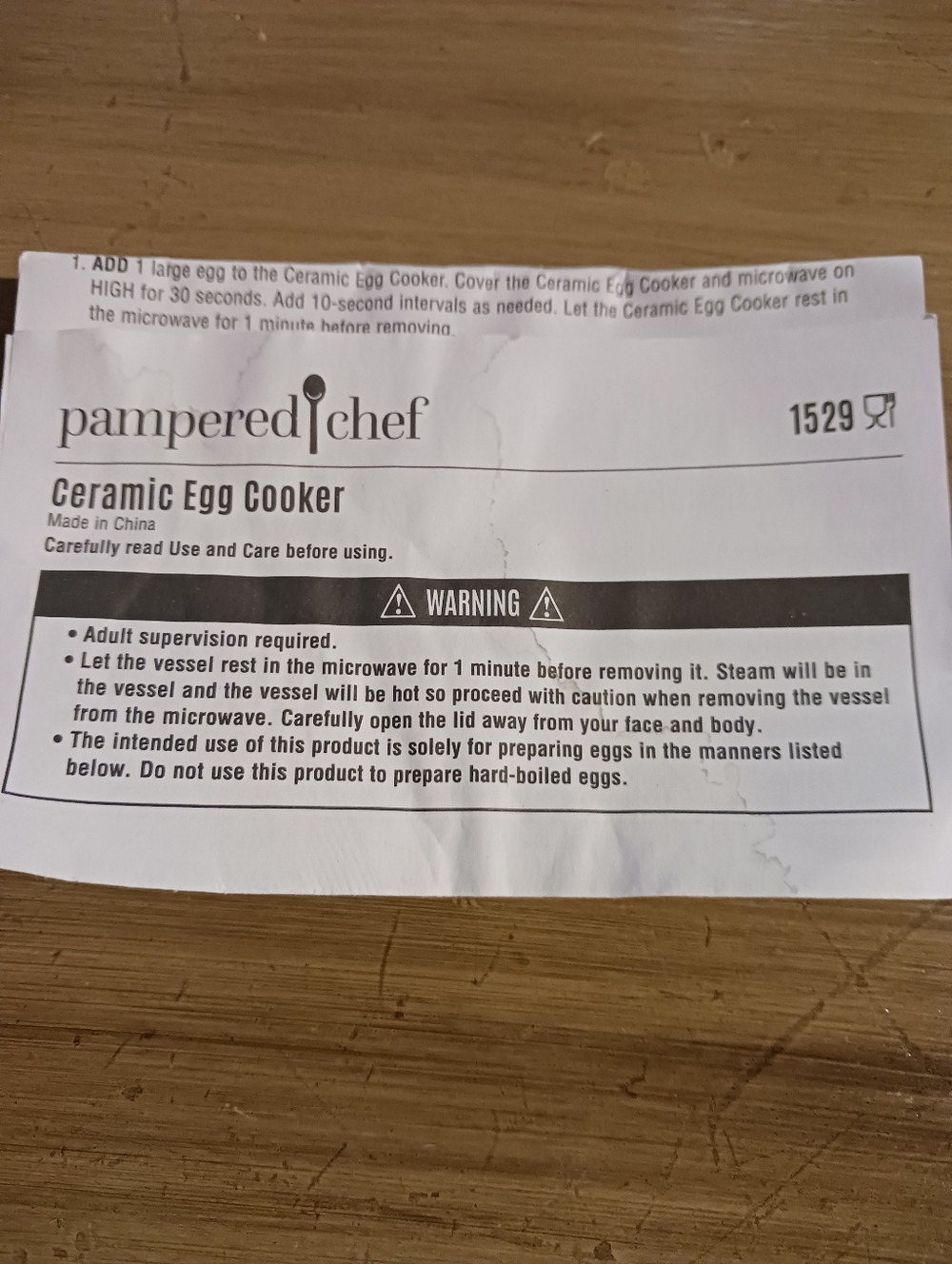 Pampered Chef Ceramic Egg Cooker Excellent Pre-owned, Instructions Stoneware - Picture 3 of 8